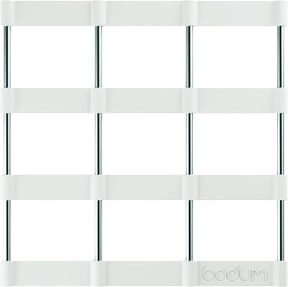 Bodum Bistro Pfannenuntersetzer aus hitzebeständigem Silikon 17 cm rutschfester Topfuntersetzer Schutz für Tisch Arbeitsplatte weiß quadratisch pflegeleicht made in Europe Küchenschutz hitzefest