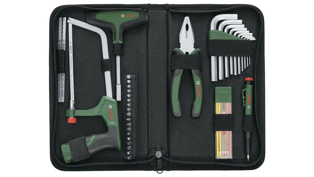 BOSCH DIY Handwerkzeug Adventskalender 2025 mit 41-teilige Werkzeugset, Bügelsäge, Handwerk 1600A039HD, Werkzeug, für Herren und Männer Kalender