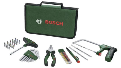 BOSCH DIY Handwerkzeug Adventskalender 2025 mit 41-teilige Werkzeugset, Bügelsäge, Handwerk 1600A039HD, Werkzeug, für Herren und Männer Kalender