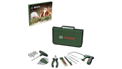 BOSCH DIY Handwerkzeug Adventskalender 2025 mit 41-teilige Werkzeugset, Bügelsäge, Handwerk 1600A039HD, Werkzeug, für Herren und Männer Kalender