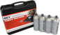 IMEX Gaskocher Camping Set mit 12x 227g Butan Gaskartuschen, Edelstahlkocher mit Piezozündung im Tragekoffer – Tragbarer Outdoor Gaskocher Set für Camping, Kochen, Festival, Notfall