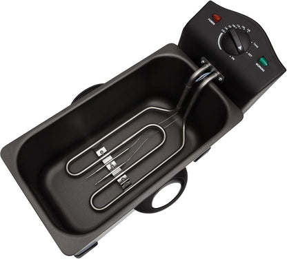 Jung Camry CR4909 Fritteuse 3L Ölbehälter herausnehmbar Temperaturregelung 2000W Edelstahl Friteuse mit Geruchsfilter Hebekorb Schnellaufheizung Antihaft Frittiergerät Küche kompakt Silber