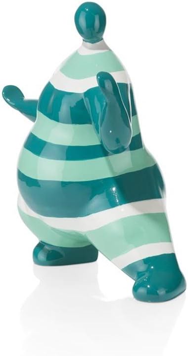 COCOMaison Kung Fu Man Dekofigur 35x28 cm – Handbemalte Kampfsport Statue aus Polyresin – Bunte moderne asiatische Skulptur für Wohnzimmer, Büro, Flur, Kampfkünstler Deko