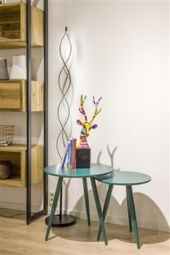 COCOMaison Hirsch Skulptur auf Sockel 42 cm – Handbemalte moderne Dekofigur aus Polyresin in bunt – Künstlerische Tierstatue für Wohnzimmer, Flur, Büro, moderne Wohnaccessoires