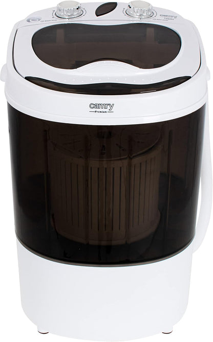 JUNG CAMRY CR8054 Mini Waschmaschine Camping Waschautomat 3 kg Wäsche mit Schleuder tragbare mobile Reise Campingwaschmaschine energiesparend leise kompakt Kleinwaschmaschine Boot Wohnmobil