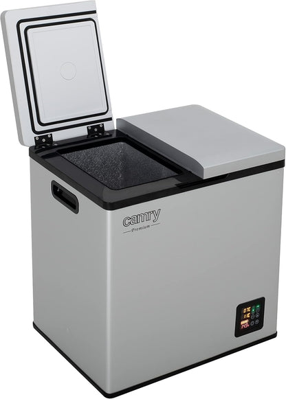 Jung CAMRY CR8076 38L Kompressor Kühlschrank und Gefrierschrank tragbar, Mini Kühlbox 12V 24V 230V LCD Display Campingkühlschrank Gefrierbox leise Reisekühlschrank Kühl-Gefrier-Kombi