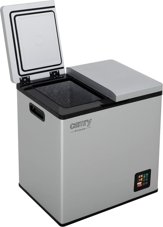 Jung CAMRY CR8076 38L Kompressor Kühlschrank und Gefrierschrank tragbar, Mini Kühlbox 12V 24V 230V LCD Display Campingkühlschrank Gefrierbox leise Reisekühlschrank Kühl-Gefrier-Kombi