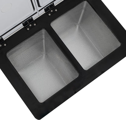 Jung CAMRY CR8076 38L Kompressor Kühlschrank und Gefrierschrank tragbar, Mini Kühlbox 12V 24V 230V LCD Display Campingkühlschrank Gefrierbox leise Reisekühlschrank Kühl-Gefrier-Kombi