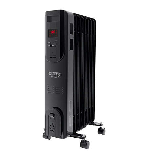 JUNG Camry CR7814 Elektrischer Ölradiator 2500W mit 13 Heizrippen, Fernbedienung, LED-Anzeige, Temperaturregler, Überhitzungsschutz, mobiler Öl-Heizkörper mit Timer für Innenräume, Büro & Zuhause