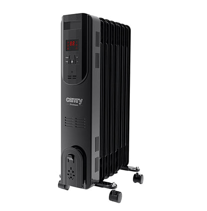 JUNG Camry CR7814 Elektrischer Ölradiator 2500W mit 13 Heizrippen, Fernbedienung, LED-Anzeige, Temperaturregler, Überhitzungsschutz, mobiler Öl-Heizkörper mit Timer für Innenräume, Büro & Zuhause