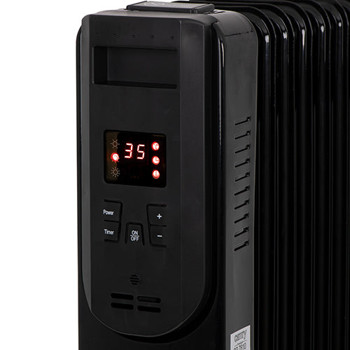 JUNG Camry CR7810 Elektrischer Ölradiator 2000W mit 9 Heizrippen, LED-Display, Fernbedienung, Timer, Temperaturregelung, Überhitzungsschutz – Hochleistungs-Heizkörper für Wohnräume & Büros