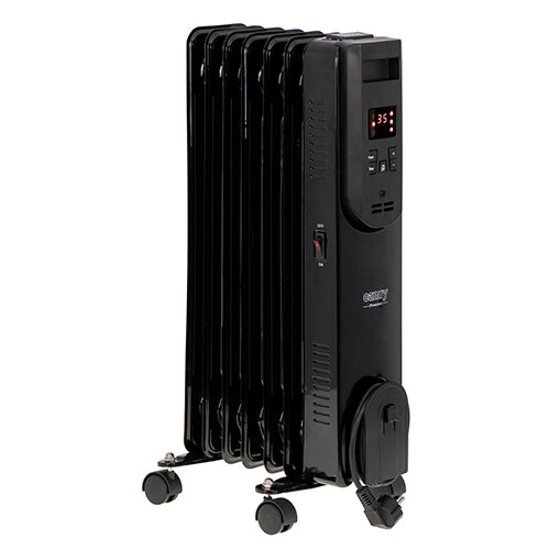 JUNG Camry CR7813 Elektrischer Ölradiator 2500W mit 11 Heizrippen, LED-Anzeige, Fernbedienung, Temperaturregelung, Überhitzungsschutz, Heizgerät auf Rollen – Hochleistungs-Heizkörper für Innenräume