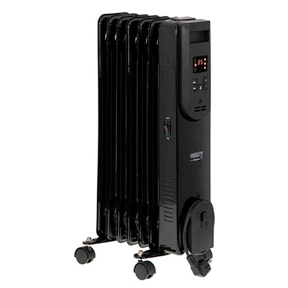JUNG Camry CR7814 Elektrischer Ölradiator 2500W mit 13 Heizrippen, Fernbedienung, LED-Anzeige, Temperaturregler, Überhitzungsschutz, mobiler Öl-Heizkörper mit Timer für Innenräume, Büro & Zuhause