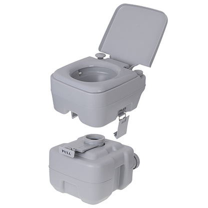 JUNG Camry CR1035 Campingtoilette tragbar ohne Chemie, 20L Abwassertank, 13L Frischwassertank, Spülkolbenpumpe, für Camping, Festivals, mobile Toilettenlösung, 115kg Belastbarkeit, hygienisch, umweltfreundlich