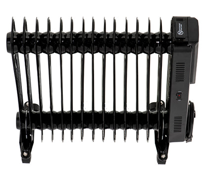 JUNG Camry CR7820 Ölgefüllter Heizkörper mit LED-Display, Fernbedienung, 2500W, 15 Rippen, Heizleistung, Raumheizung, Raumwärmer, mobiles Heizgerät, energieeffizient, 3 Heizstufen, überhitzungssicher, Heizkörper mit Rädern.