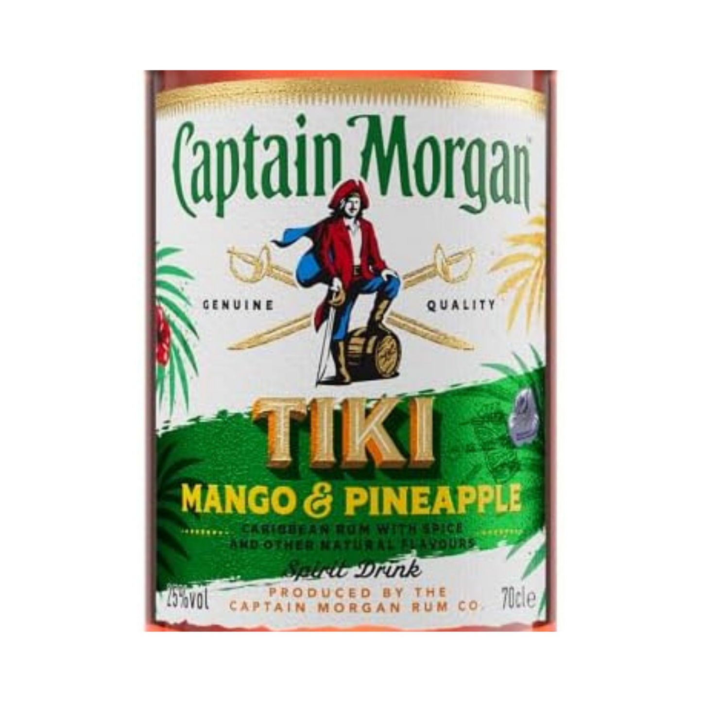 Captain Morgan Tiki Tropical Rum 6er Alkohol Set 700 ml - Mango & Ananas Flavoured Rum mit 25% vol – Exotischer Rum für Cocktails und purer Genuss im praktischen 3er Set für gesellige Anlässe und besondere Momente - Alcohol