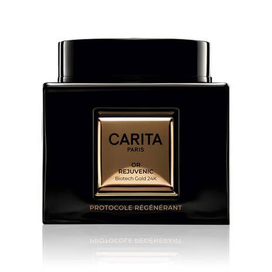 Carita Paris Rejuvenic Biotech Gold 24K - Regenerierende Anti-Aging Creme für Hauterneuerung und Verjüngung, Intensivpflege mit 24 Karat Gold für die Mehrstratum-Epidermis, 50ml für Glattere, Strahlendere und Jüngere Haut
