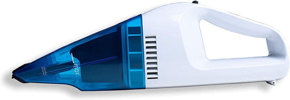 MIA AS 1562N Akku Handstaubsauger Kabellos für Auto und Büro, leistungsstarker Akku-Handstaubsauger, nass und trocken saugen, 2 Aufsätze, wandmontierbar, kompakt, flexibel, umweltschonend, 16W Motor - Blau