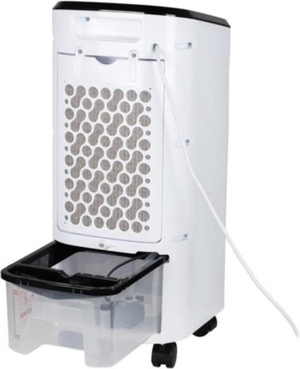 Commodoor Mobile Klimaanlage 80W 4L 3in1 Klimagerät – Luftkühler, Ventilator, Luftbefeuchter mit Fernbedienung, leise & energieeffizient 40dB, 270m³/h