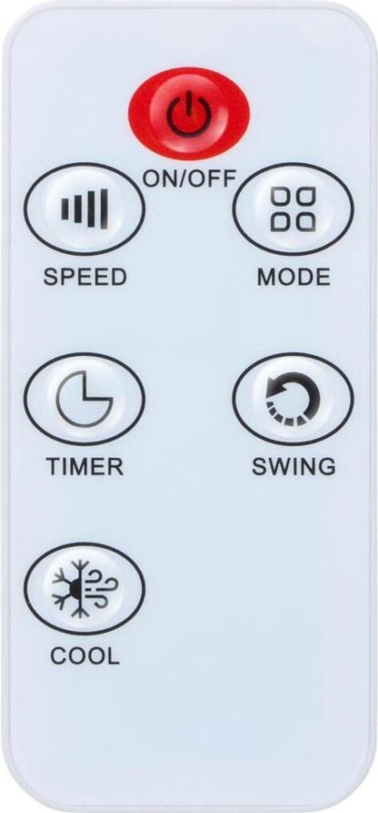 Commodoor Mobile Klimagerät 80W 4L 3in1 Tragbar Klimaanlage, Luftkühler, Ventilator, Luftbefeuchter mit Fernbedienung, leise & energieeffizient 55dB