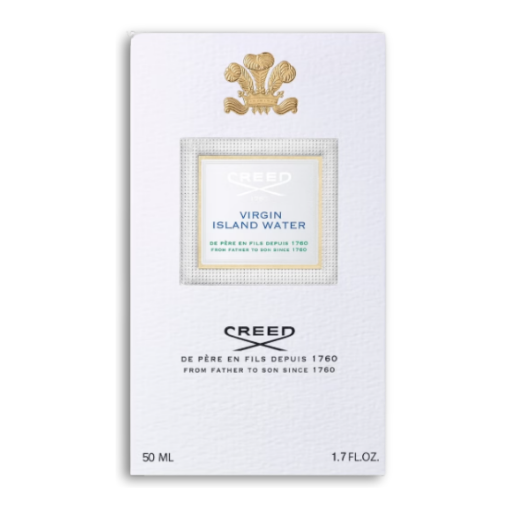Creed Virgin Island Water Eau de Parfum 50 ml, Tropischer Zitrusduft für Männer und Frauen, Karibische Frische, Unisex Parfüm, Exklusiver Duft, Florale und Süße Noten, 50 ml Eau de Parfum Spray, Kokosnuss, Ingwer Duft