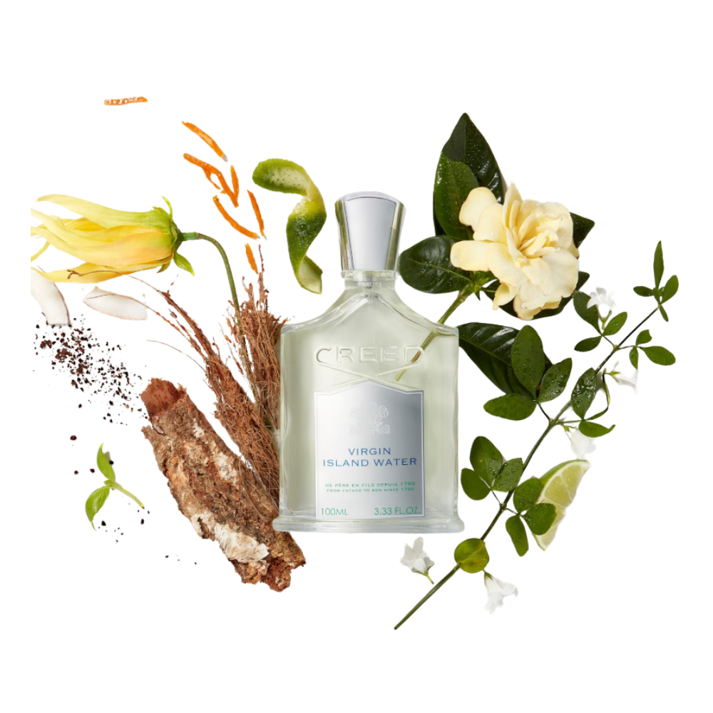 Creed Virgin Island Water Eau de Parfum 50 ml, Tropischer Zitrusduft für Männer und Frauen, Karibische Frische, Unisex Parfüm, Exklusiver Duft, Florale und Süße Noten, 50 ml Eau de Parfum Spray, Kokosnuss, Ingwer Duft