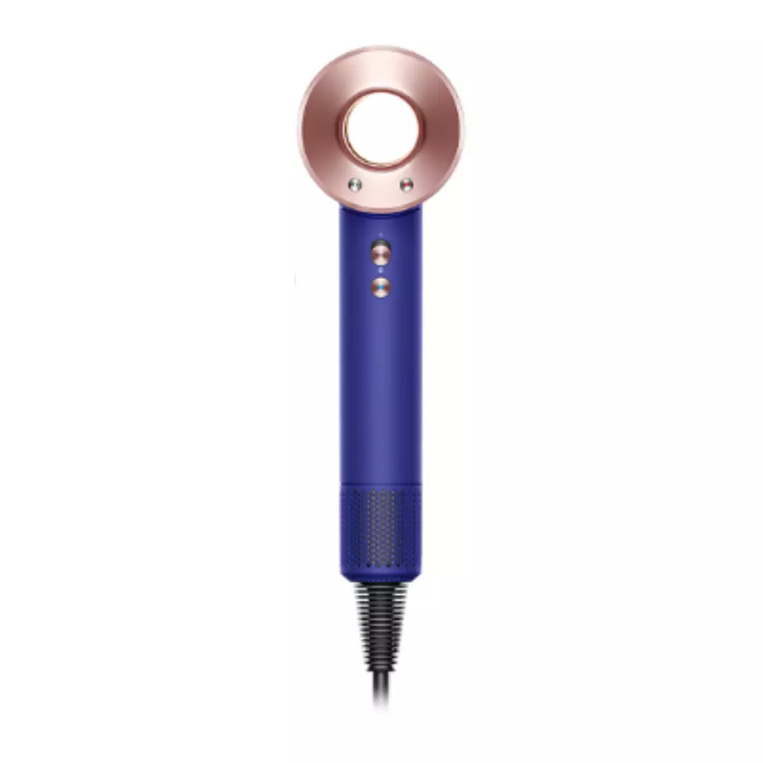 Dyson Supersonic™ HD07 Profi-Haartrockner Violettblau/Rosé mit 5 magnetischen Aufsätzen, Diffusor, Flyaway-Aufsatz, Geschenkbox, Ionen-Technologie, temperaturgeregeltem Föhn für Glanz & Schutz