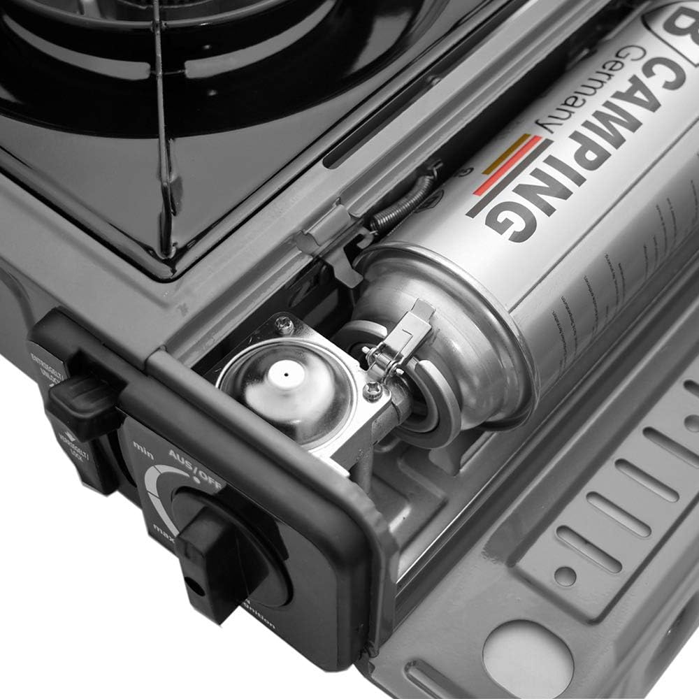 Deuba Butangas Gaskartuschen 4er Set 227g – MSF-1a Ventilkartusche Camping Butangasflasche Nachfüllkartuschen für Gaskocher, Unkrautvernichter, Outdoorgeräte – Einweg Gasflaschen Komplettset