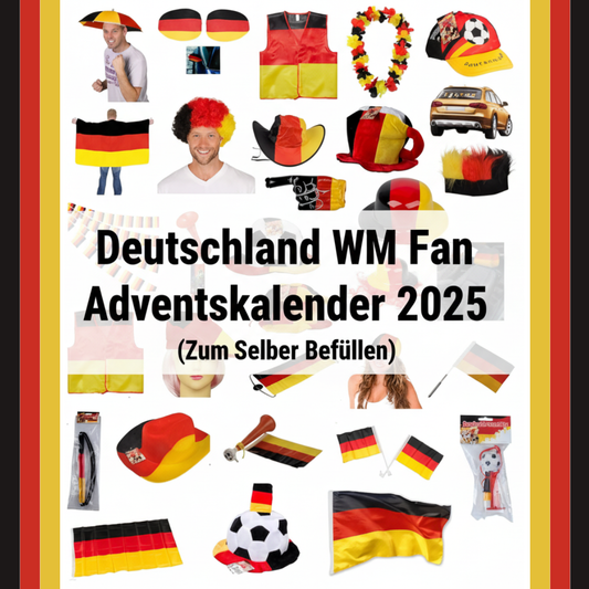 JUNG Deutschland WM Fan Adventskalender 2025 – Zum Selber Befüllen mit 24 Fussball Fanartikeln, Weihnachten Advent Kalender für Männer Frauen & Kinder