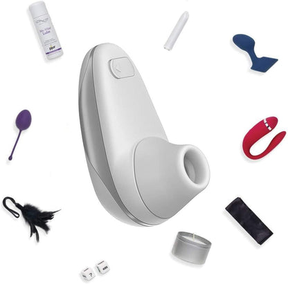 Womanizer Starlet We-Vibe Discover Box 10-in-1 Set Paare Paarvibrator Druckwellen Klitorisstimulation Analplug Liebeskugeln Massagekerzen Augenbinde Gleitgel Feder Spielzeug hochwertig