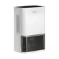 DOMAIR MINIDRY Luftentfeuchter 0,6 L/Tag mit 1,8L Wassertank, kompakter Entfeuchter für 10 m² Räume, elektronisches Bedienfeld, LED-Anzeige, 24h-Timer, Ionisator, 80W Luftentfeuchter für kleine Wohnbereiche