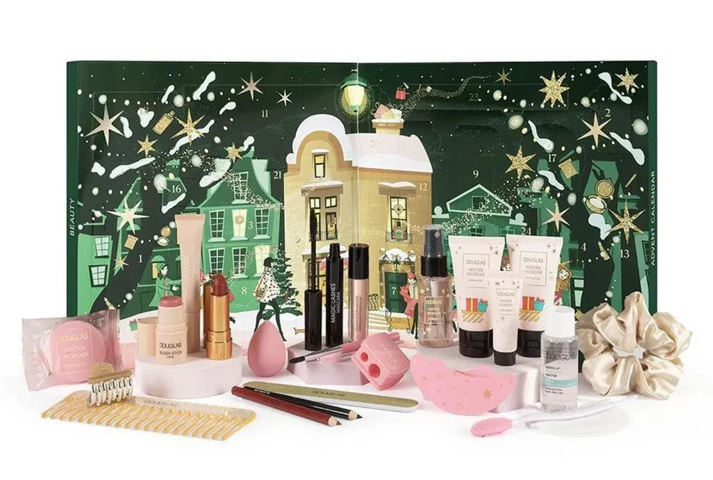 Douglas Collection Frauen Adventskalender 2025 MAKE-UP & PFLEGE Beauty Advent Calendar mit 24 Hautpflege, Make-up-Produkten, für Damen ( Wert 140€ )