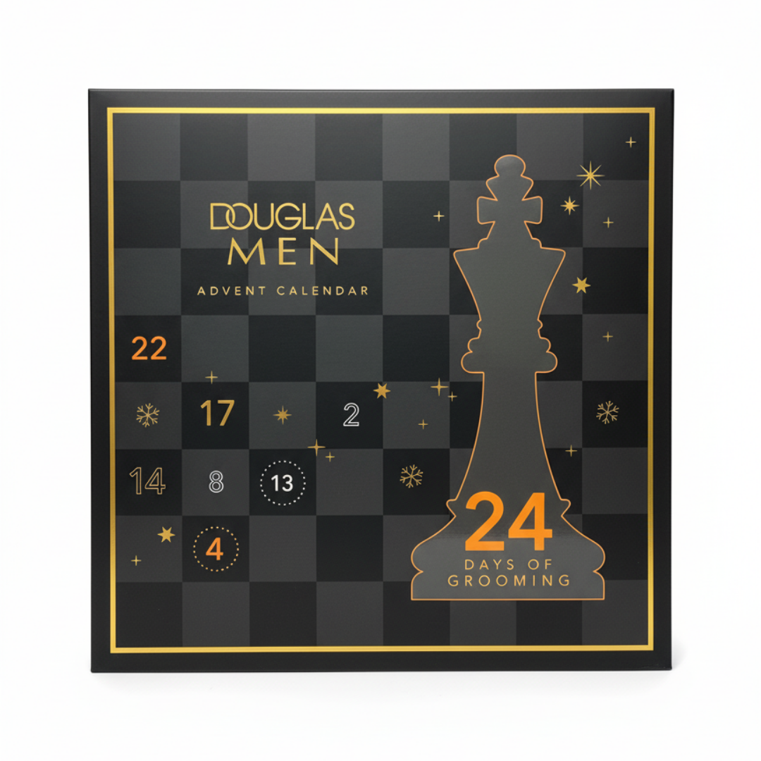 Douglas Men Pflege Adventskalender 2025 mit 24 Hautpflege, Gesichtspflege, Körperpflege, Haarpflege, Bartpflege, für Männer und Herren ( Wert 150€ )