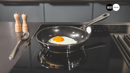 Tefal E30 Jamie Oliver Pfannenset Edelstahl Induktion 20 & 28 cm | Antihaftbeschichtung | ThermoSpot | Hoher Rand | Spülmaschinenfest | Backofenfest | Profi Bratpfannen-Set