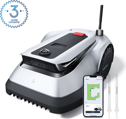 ECOVACS GOAT G1-2000 Mähroboter mit GPS, kabelloser Begrenzung, 3D-Hindernisvermeidung, App-Steuerung & Überwachung, leise & effizient für Gärten bis 2000 m² – Rasenroboter Premium