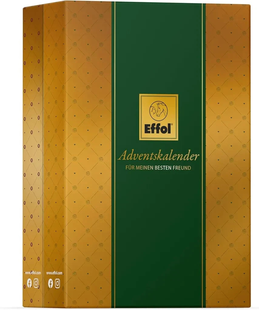 Effol Pferd Adventskalender 2025 für Pferde und Reiter mit 24 Pflegeprodukten von Effol, Effax und HEY Fell, Huf, Leder und Textilien ( Wert 200€ )