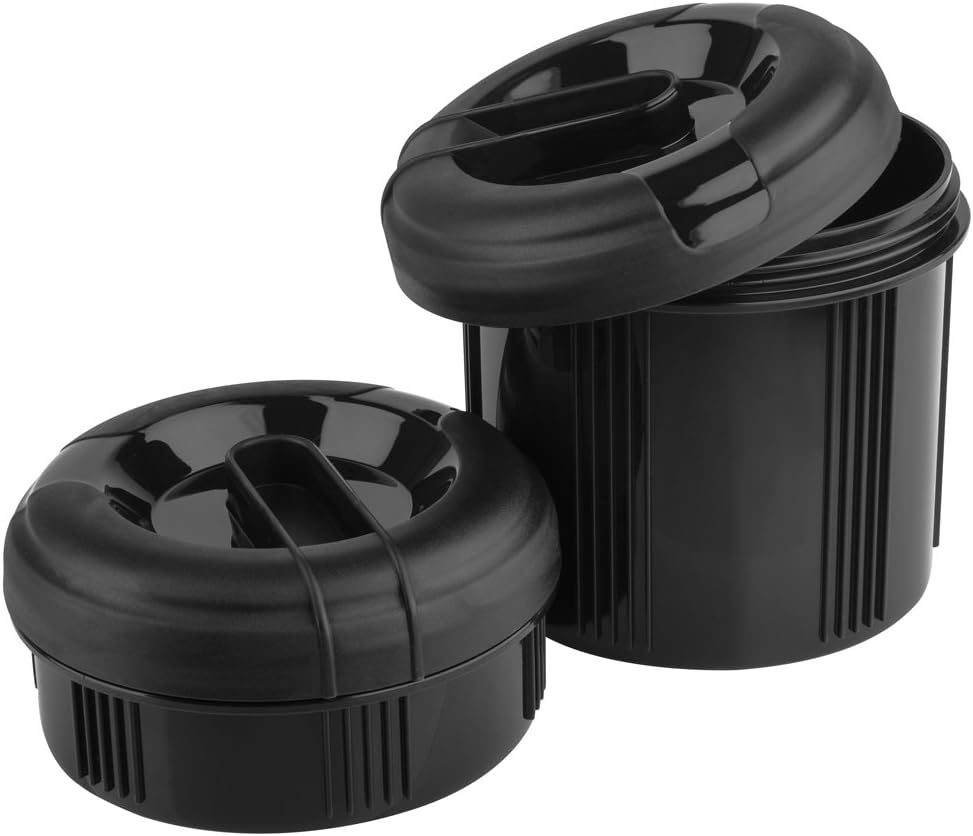 Emsa 509234 Isolier-Speisegefäß Thermobehälter 1,7L für warme und kalte Speisen, auslaufsicherer Edelstahl Thermobehälter mit Einsätzen, Warmhaltebox für unterwegs, spülmaschinenfest, brombeerfarben