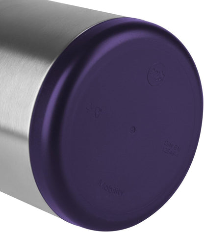 Emsa 509234 Isolier-Speisegefäß Thermobehälter 1,7L für warme und kalte Speisen, auslaufsicherer Edelstahl Thermobehälter mit Einsätzen, Warmhaltebox für unterwegs, spülmaschinenfest, brombeerfarben