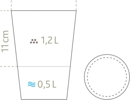 Emsa 517706 Fresh Herbs Kräutertopf selbstbewässernd Ø 13 cm altrosa | Pflanztopf für Küchenkräuter mit Wasserstandsanzeiger & Aqua Comfort System | UV-beständig & dekorativer Blumentopf für Fensterbank