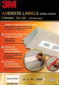 3M Premium Adressetiketten 1920 Stück Großpackung A4 80 Blätter selbstklebend No-Curl Technologie 64,6x33,8 mm für Inkjet Laser Kopierer Klebeetiketten Versandetiketten Recycling Etikettenpapier