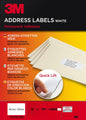 3M PA16100B Quick Lift Adressetiketten 99.1 x 33.9 mm – 1600 weiße Adressaufkleber für Laserdrucker, permanent haftende Büroetiketten für Versand, Paketbeschriftung und professionelle Organisation