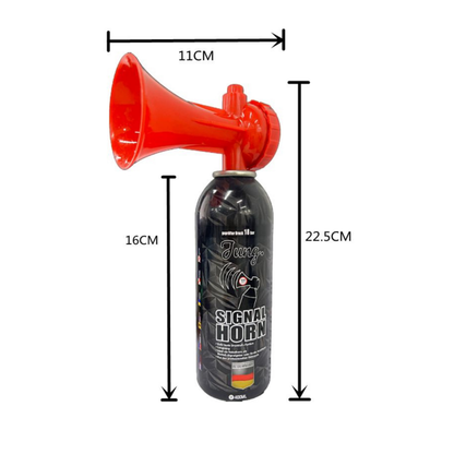 JUNG VA2 Druckluftfanfare Air Horn Profi Qualität 4er Set – 400ml Umweltfreundliche Signalhorn für Schifffahrt, Notfälle, Baustellen – Hohe Lautstärke 108 dB – Wiederverwendbar – Druckluft-Signalhorn für Sport, Tunnelbau, Fanfare