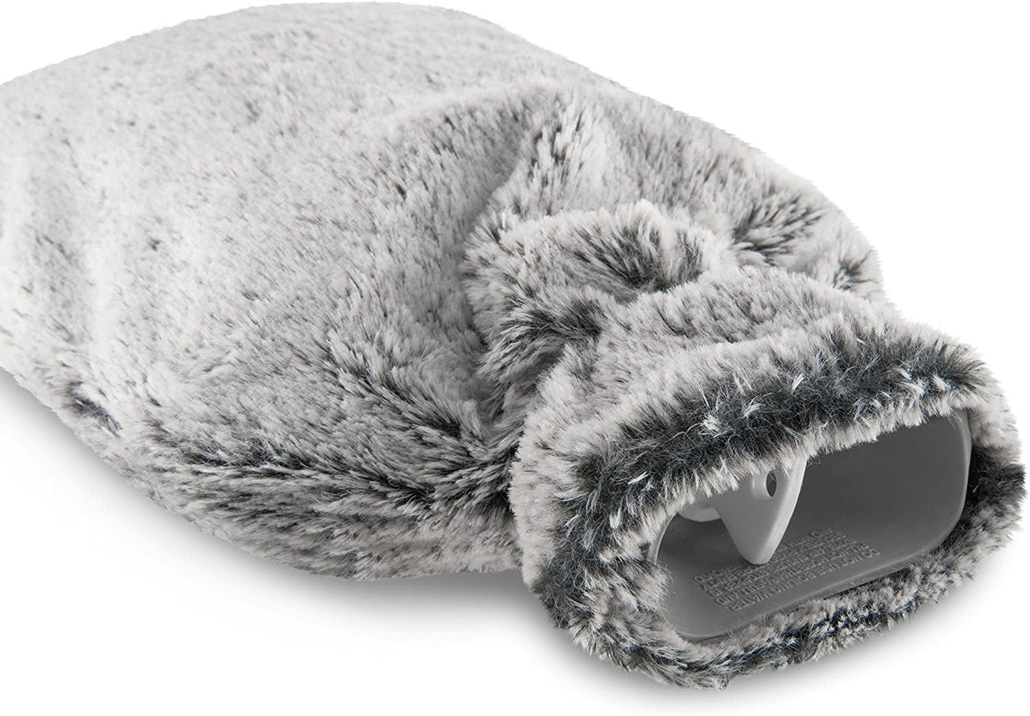 JUNG Wärmflasche 2 L Fassung mit Kuschelbezug, Tierfelloptik, für Erwachsene & Kinder, BPA-frei, langanhaltende Wärme für Schmerzlinderung & Wohlfühlmomente, sicheres Befüllen