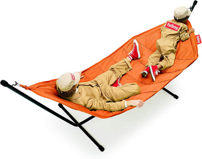 Fatboy Headdemock Deluxe Orange, Luxus Hängematte für 2 Personen, Outdoor Hängematte mit Metallgestell, UV-beständig, Wasserabweisend, Schmutzabweisend, Komfort Hängematte für Garten, Terrasse, Balkon, Camping.