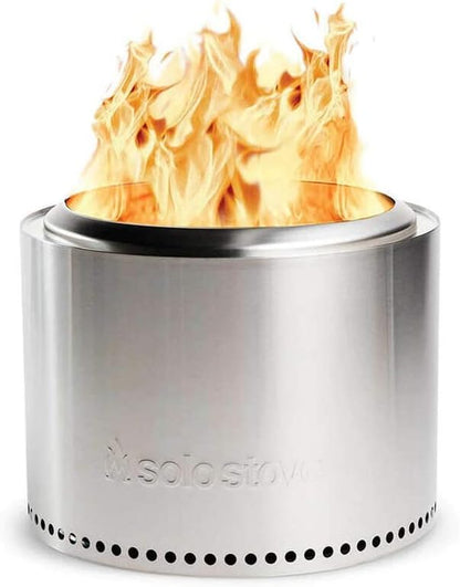 Solo Stove Bonfire 1.0 Edelstahl Feuerschale, tragbar, raucharm, Outdoor-Kamin für Terrasse, Garten, Camping, Holzofen, Feuerstelle, Terrassenofen, Feuertonne, Edelstahl Feuerschale, rauchfreie Feuerstelle