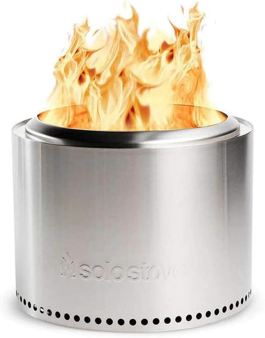 Solo Stove Bonfire 1.0 Edelstahl Feuerschale, tragbar, raucharm, Outdoor-Kamin für Terrasse, Garten, Camping, Holzofen, Feuerstelle, Terrassenofen, Feuertonne, Edelstahl Feuerschale, rauchfreie Feuerstelle