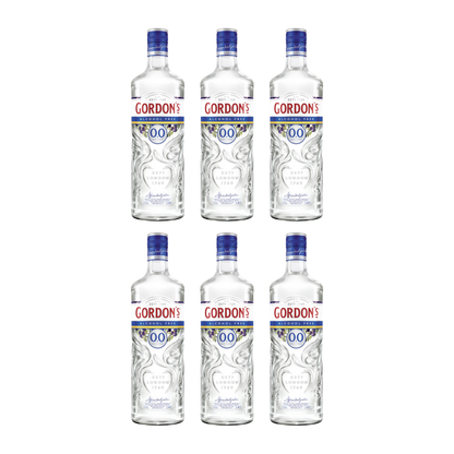 Gordon’s 70cl Alkoholfreier Gin-Alternative 6er Set – 0,7l Flaschen, Gin Geschmack ohne Alkohol, alkoholfreie Spirituosen, Kalorienarme Erfrischung, Gin Cocktail Basis, Aromatisierter Gin für alkoholfreie Drinks - Ohne Alcohol