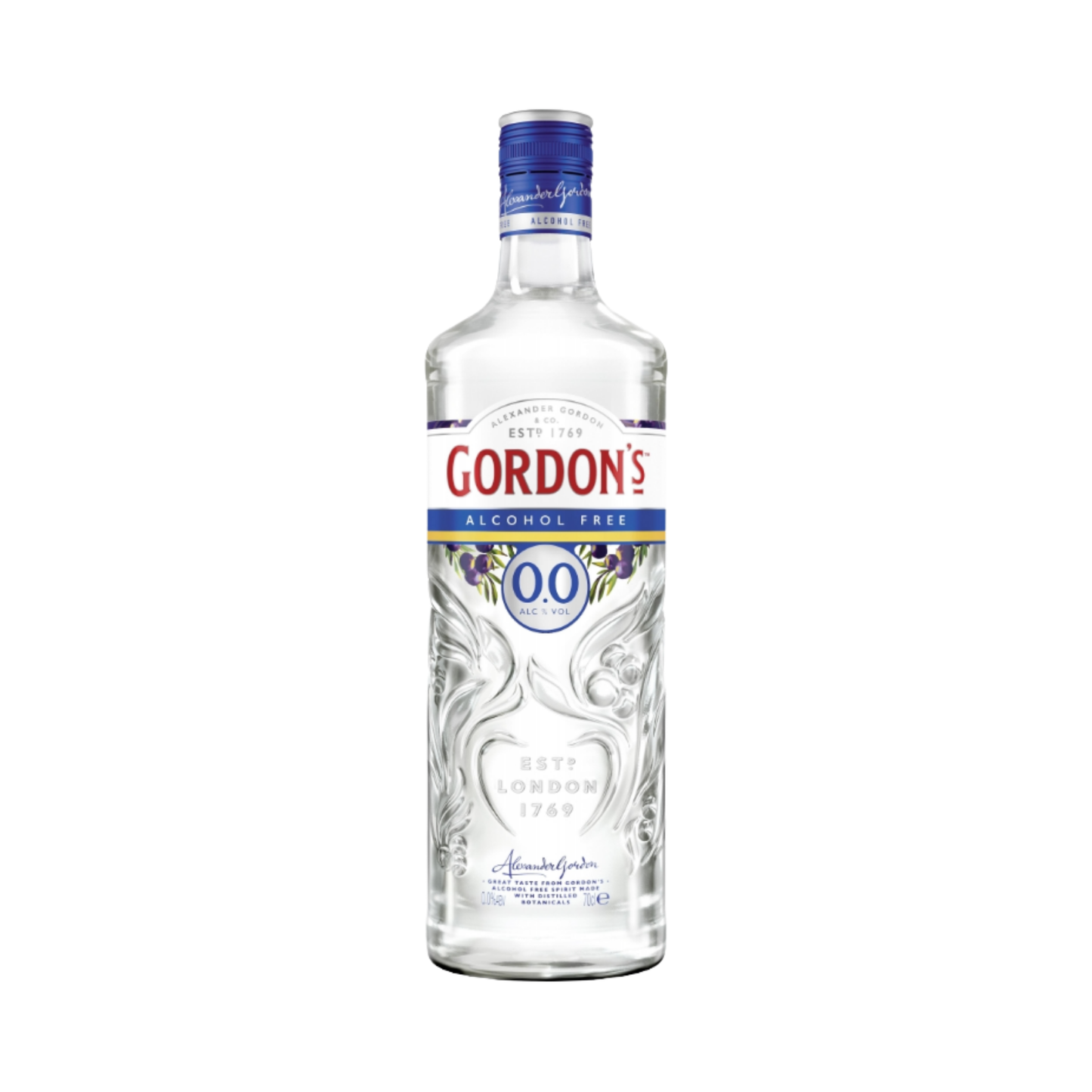 Gordon’s 70cl Alkoholfreier Gin-Alternative 6er Set – 0,7l Flaschen, Gin Geschmack ohne Alkohol, alkoholfreie Spirituosen, Kalorienarme Erfrischung, Gin Cocktail Basis, Aromatisierter Gin für alkoholfreie Drinks - Ohne Alcohol