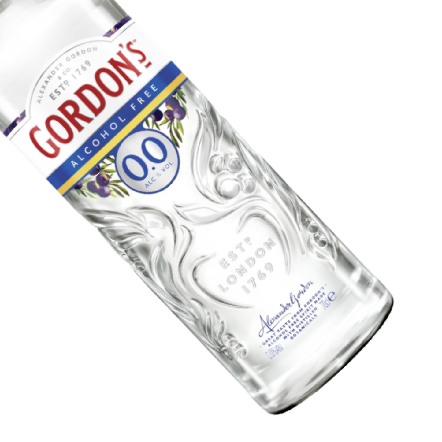 Gordon’s 70cl Alkoholfreier Gin-Alternative 3er Set – 0,7l Flaschen, Gin Geschmack ohne Alkohol, alkoholfreie Spirituosen, Kalorienarme Erfrischung, Gin Cocktail Basis, Aromatisierter Gin für alkoholfreie Drinks - Ohne Alcohol