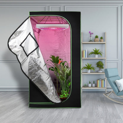 JUNG Growbox Komplettset mit LED Lampe 200W, Anbau Pflanzen Zelt 100x100x200cm, Mylar Reflektierend, Lüftungsset, Kohlefilter, für Cannabis und Gewächshaus